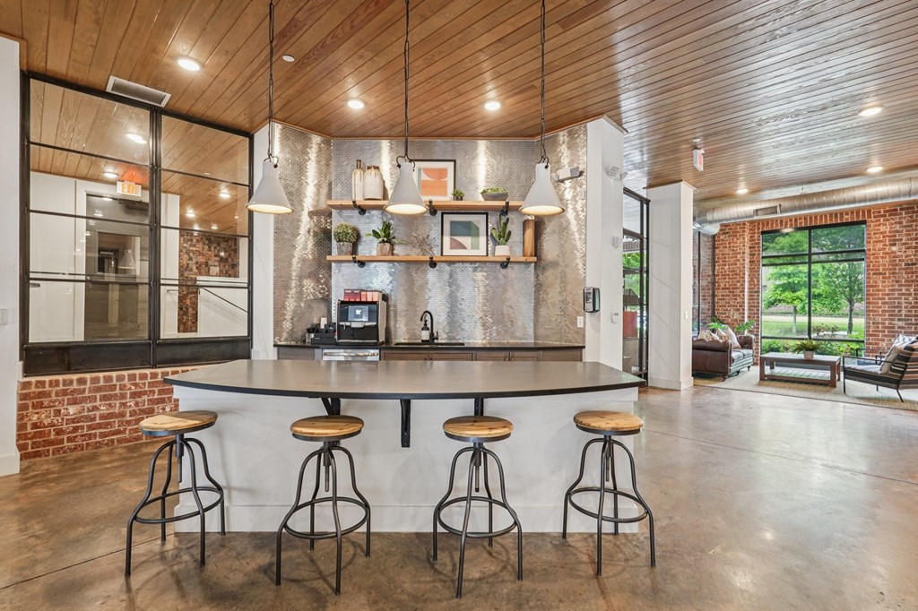 Kitchen with complementary Coffee In Lounge